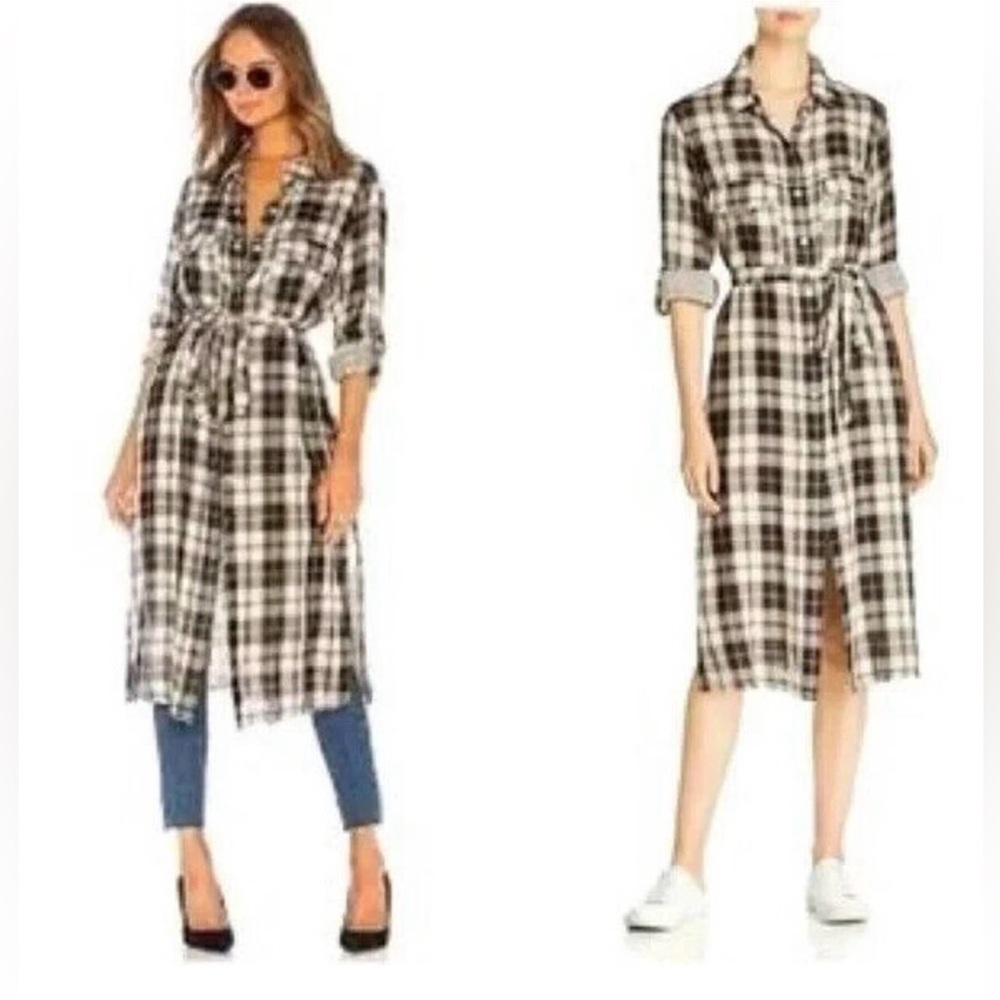 Sanctuary Anthropologie maxi shirt dress. Nirvana Grunge Plaid 90s. Small. NWOT